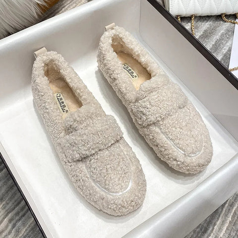 Lana Teddy Loafers – Warm, Bequem und Modisch