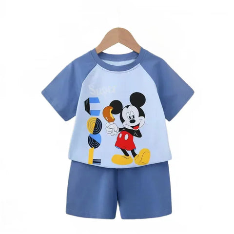 Zomerset für Kinder – Cartoon T-Shirt und Shorts mit Mickey Mouse Druck