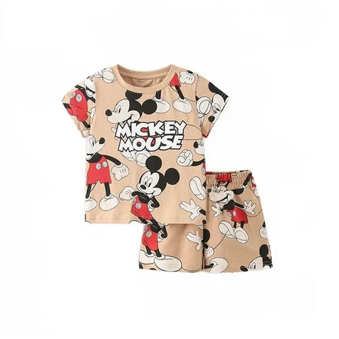 Zomerset für Kinder – Cartoon T-Shirt und Shorts mit Mickey Mouse Druck