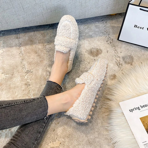Lana Teddy Loafers – Warm, Bequem und Modisch