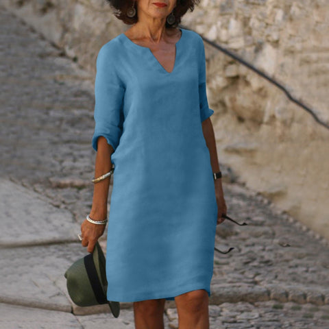 Bequeme Leinen Sommerkleid für Damen – Elegant und Frisch