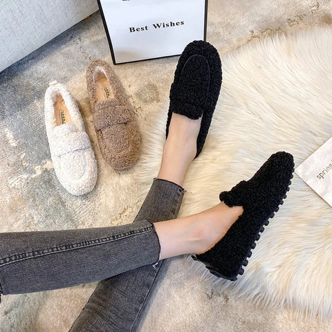 Lana Teddy Loafers – Warm, Bequem und Modisch