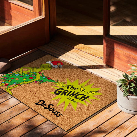 Weihnachtliche Fußmatte mit Grinch-Design - Fröhliche Begrüßung für die Feiertage