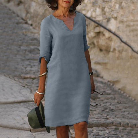 Bequeme Leinen Sommerkleid für Damen – Elegant und Frisch