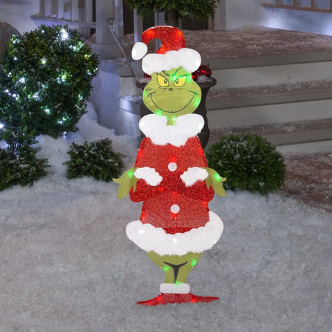 Grinch Weihnachtsdekoration - Fröhliche Gartenbeleuchtung für die Feiertage