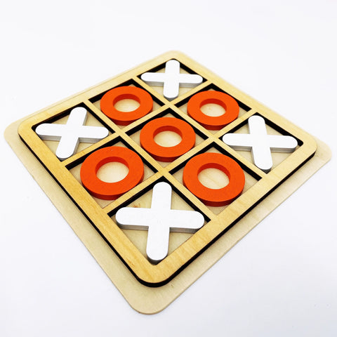 Holz Tic Tac Toe Spiel - Spaß & Strategie