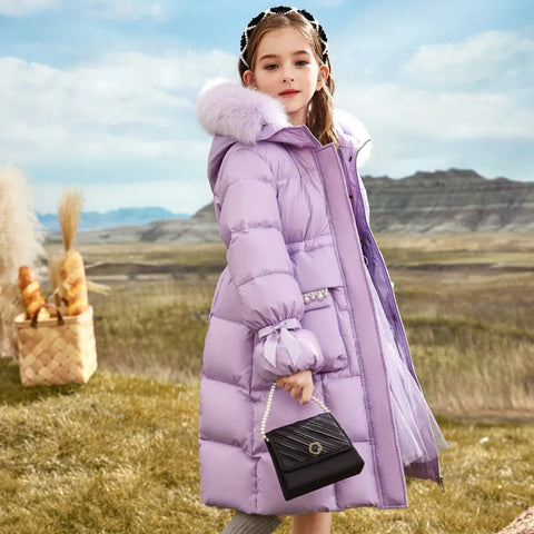 Lila Winterjacke für Kinder – Warm und Stilvoll für Kalte Tage