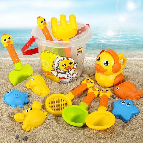 Kinder Strandspielzeug Set – Eimer, Schaufel, Wasserflasche und mehr für Sommervergnügen