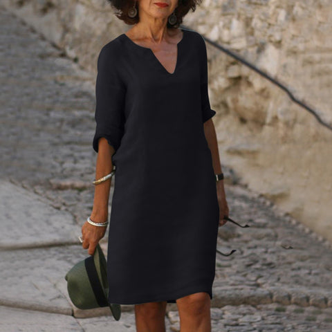 Bequeme Leinen Sommerkleid für Damen – Elegant und Frisch