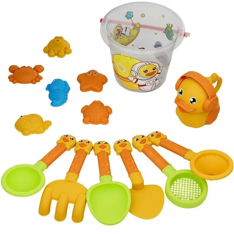 Kinder Strandspielzeug Set – Eimer, Schaufel, Wasserflasche und mehr für Sommervergnügen