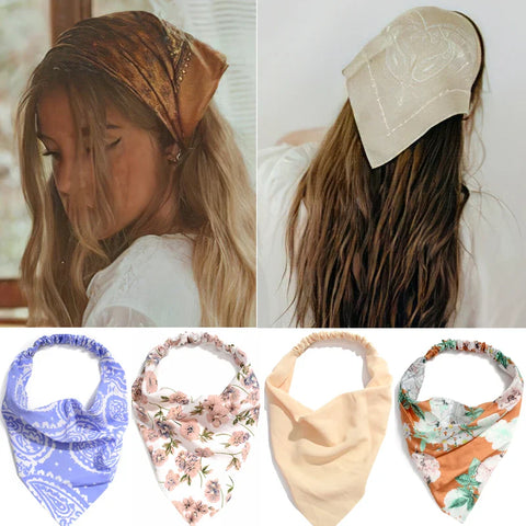 2022 Sommer Vintage Blumen Bandana – Stilvolle Haaraccessoires für Frauen und Mädchen