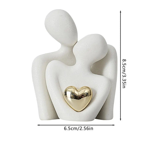 Herzerwärmende Umarmungsfigur – Liebe und Verbindung