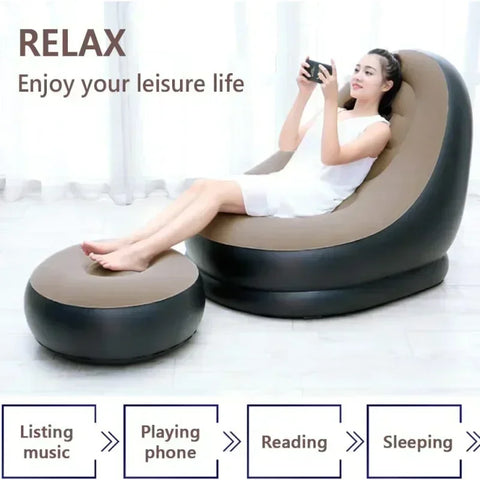 Aufblasbare Lazy Couch – Bequeme Faltbare Sofa für Innen- und Außenbereich
