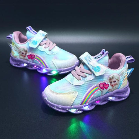 Regenbogen Glitzer Sneakers - LED Kinderschuhe für Abenteurer
