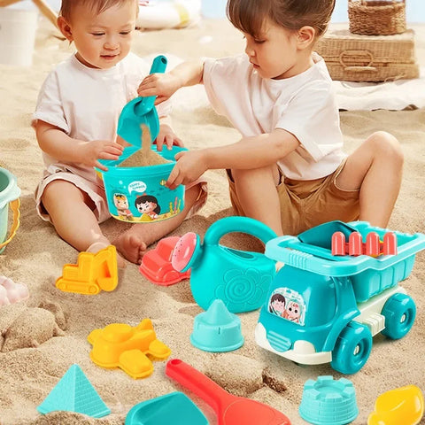 Kinder Strandspielzeug Set – Eimer, Schaufel, Wasserflasche und mehr für Sommervergnügen