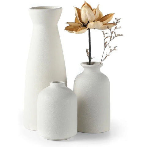 Minimalistische Keramische Vasen Set - Zeitlos und Elegant