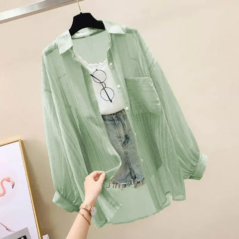 Luftige Sommer Chiffonbluse – Elegantes Top für lässige Outfits