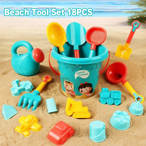 Kinder Strandspielzeug Set – Eimer, Schaufel, Wasserflasche und mehr für Sommervergnügen