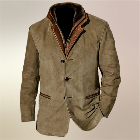 Luxe Wildleder Herrenjacke - Stilvolle und Raffinierte Jacke für Jeden Anlass