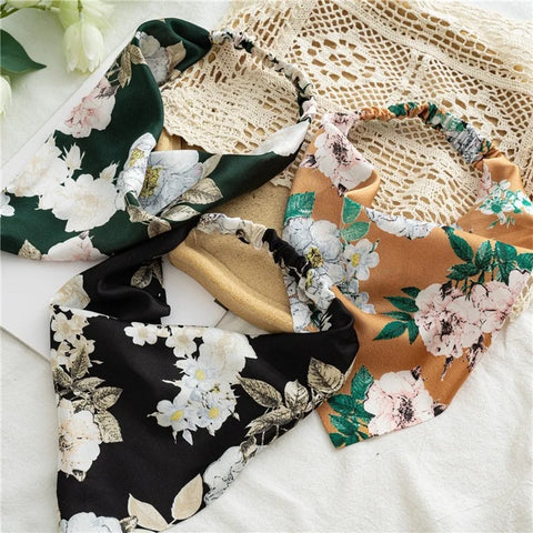 2022 Sommer Vintage Blumen Bandana – Stilvolle Haaraccessoires für Frauen und Mädchen
