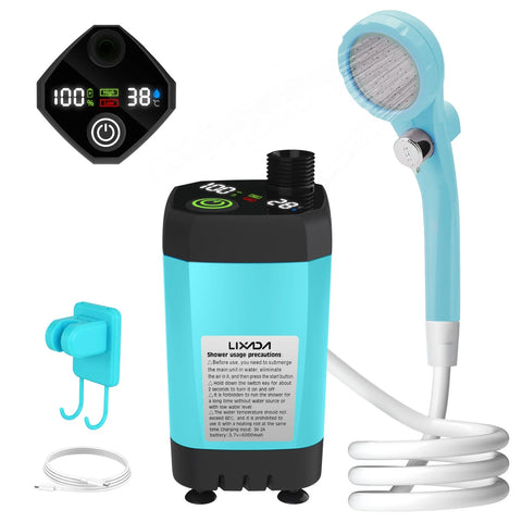 Mobiles Campingdusche-Kit – Mit Digitaldisplay und Einstellbarem Wasserfluss für Abenteurer