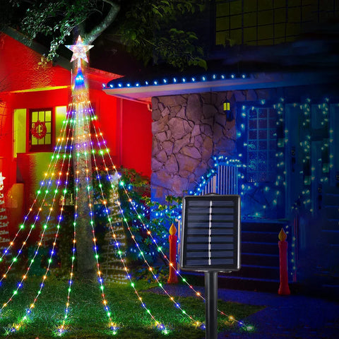 Solarbetriebene Weihnachtsbaumlichter - Strahlende Dekoration für ein magisches Weihnachtserlebnis