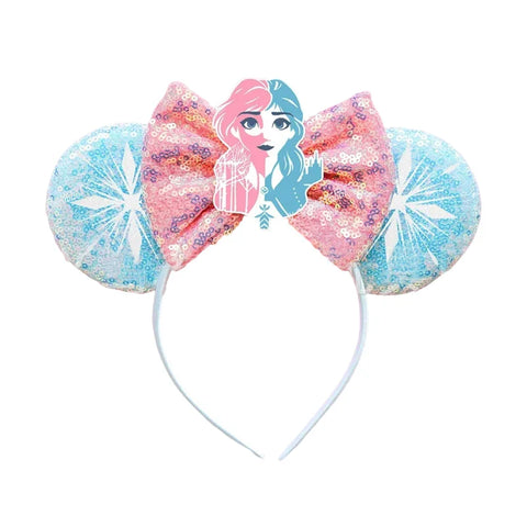 Frozen Haaraccessoires – Elsa und Anna Mickey Mouse Ohren Haarbänder für Mädchen