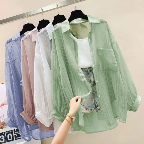Luftige Sommer Chiffonbluse – Elegantes Top für lässige Outfits