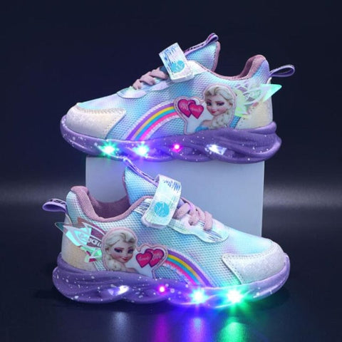 Regenbogen Glitzer Sneakers - LED Kinderschuhe für Abenteurer