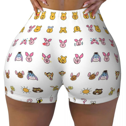 Tigger-Druck Yoga- und Sportshorts für Frauen – Komfortabel und Stilvoll für Aktive Tage