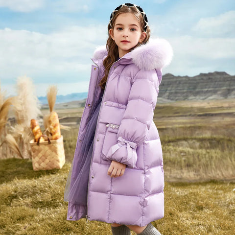 Lila Winterjacke für Kinder – Warm und Stilvoll für Kalte Tage