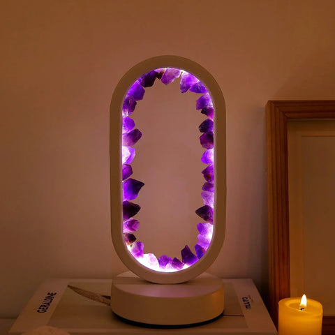 Elegante Amethyst-Kristalllampe – Ambient LED-Beleuchtung zur Entspannung