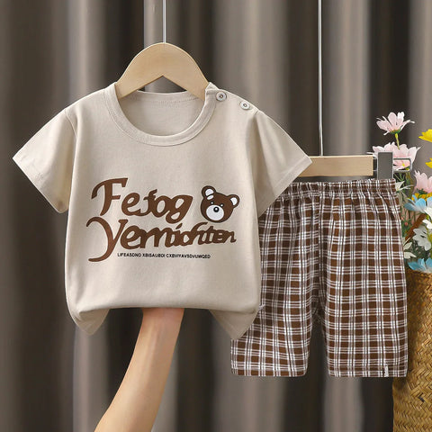 Zomerset für Kinder – Cartoon T-Shirt und Shorts mit Mickey Mouse Druck