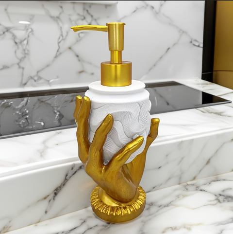 Goldene Hand Seifenspender - Stilvoller Luxus für dein Interieur