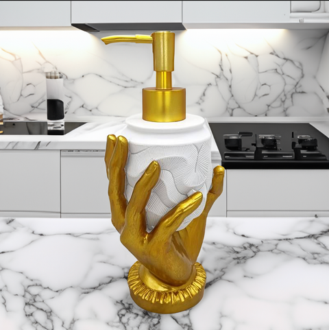 Goldene Hand Seifenspender - Stilvoller Luxus für dein Interieur