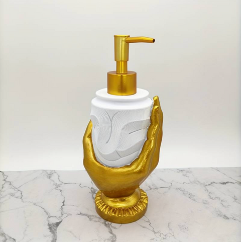 Goldene Hand Seifenspender - Stilvoller Luxus für dein Interieur