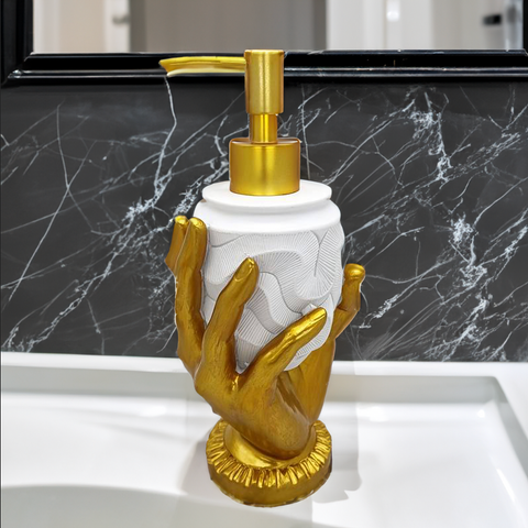 Goldene Hand Seifenspender - Stilvoller Luxus für dein Interieur