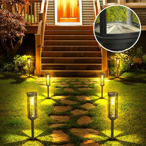 EcoGlow Solar Laterne – Wetterfeste Außenbeleuchtung mit Warm-LED-Licht