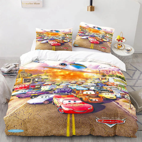 Cars Lightning McQueen Bettwäsche-Set – Lustiges und Bequemes Set für Kinder