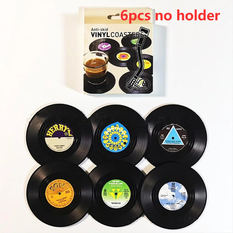 Retro Vinyl Untersetzer Set - Schützen Sie Ihre Möbel mit musikalischem Stil
