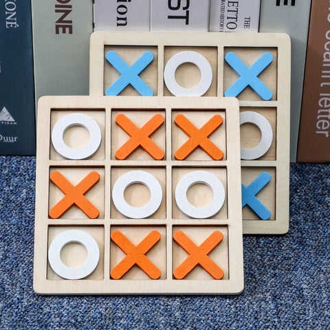 Holz Tic Tac Toe Spiel - Spaß & Strategie