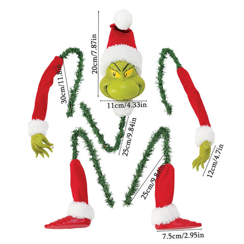 Grinch Weihnachtsdekoration Puppe - Für Kreativen Festlichen Spaß