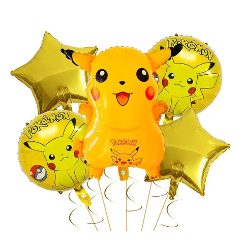 Pikachu- und Charmander-Aluminiumballons – Festdekoration für Pokémon-Fans