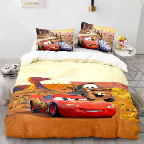 Cars Lightning McQueen Bettwäsche-Set – Lustiges und Bequemes Set für Kinder