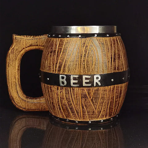 Deutsche Holzfass Bierkrug - Authentisches und Verspieltes Trinkerlebnis