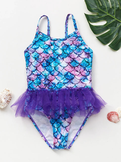 Mädchen Schwimmanzug mit Meerjungfrau und Einhorn Designs – Perfekt für Kinder von 4-8 Jahren