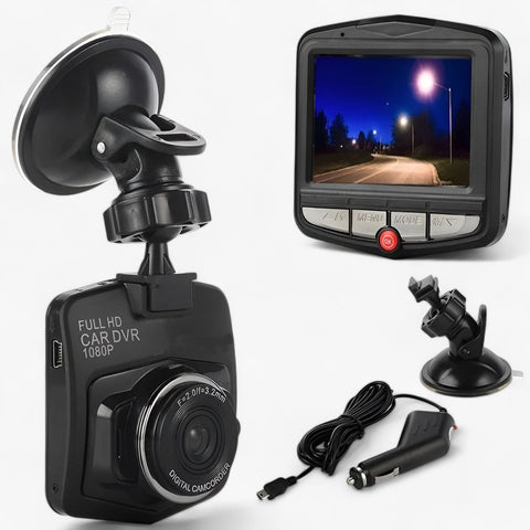 Kompakte 1080p HD Dashcam – Nachtsicht mit Loopaufnahme