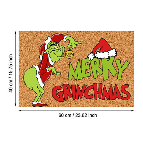 Weihnachtliche Fußmatte mit Grinch-Design - Fröhliche Begrüßung für die Feiertage