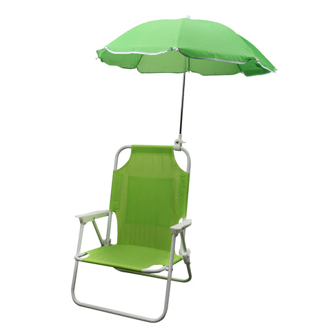 Zusammenklappbarer Strandstuhl mit Sonnenschirm für Kinder