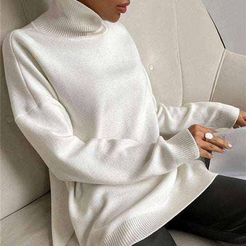 Luna - Eleganter Seitenschlitz Pullover